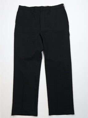 Vintage 70s Streetwear Mens 38x31 Faded Knit Flared Wide Leg Chino Pants Black